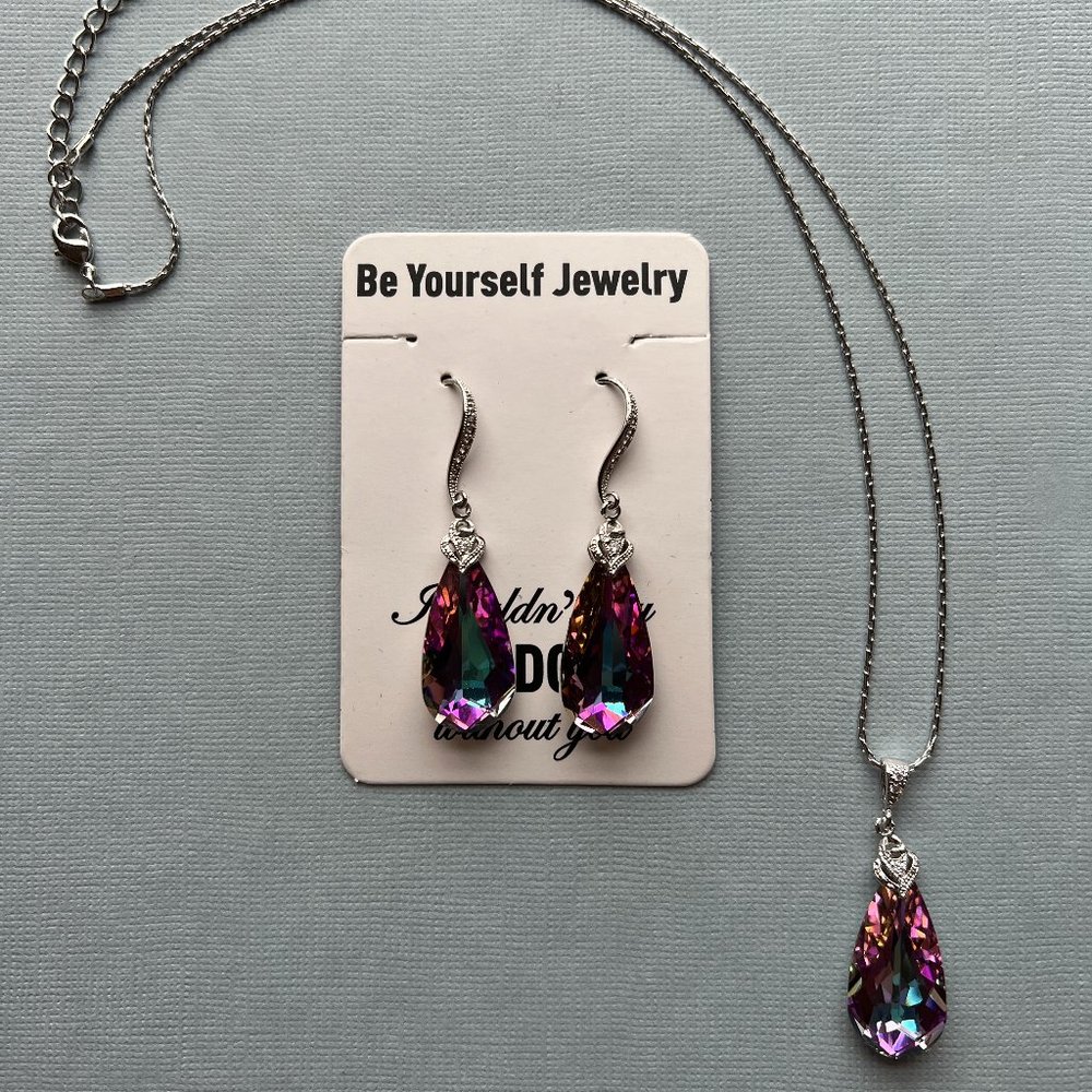 Teardrop Earring & Necklace Set